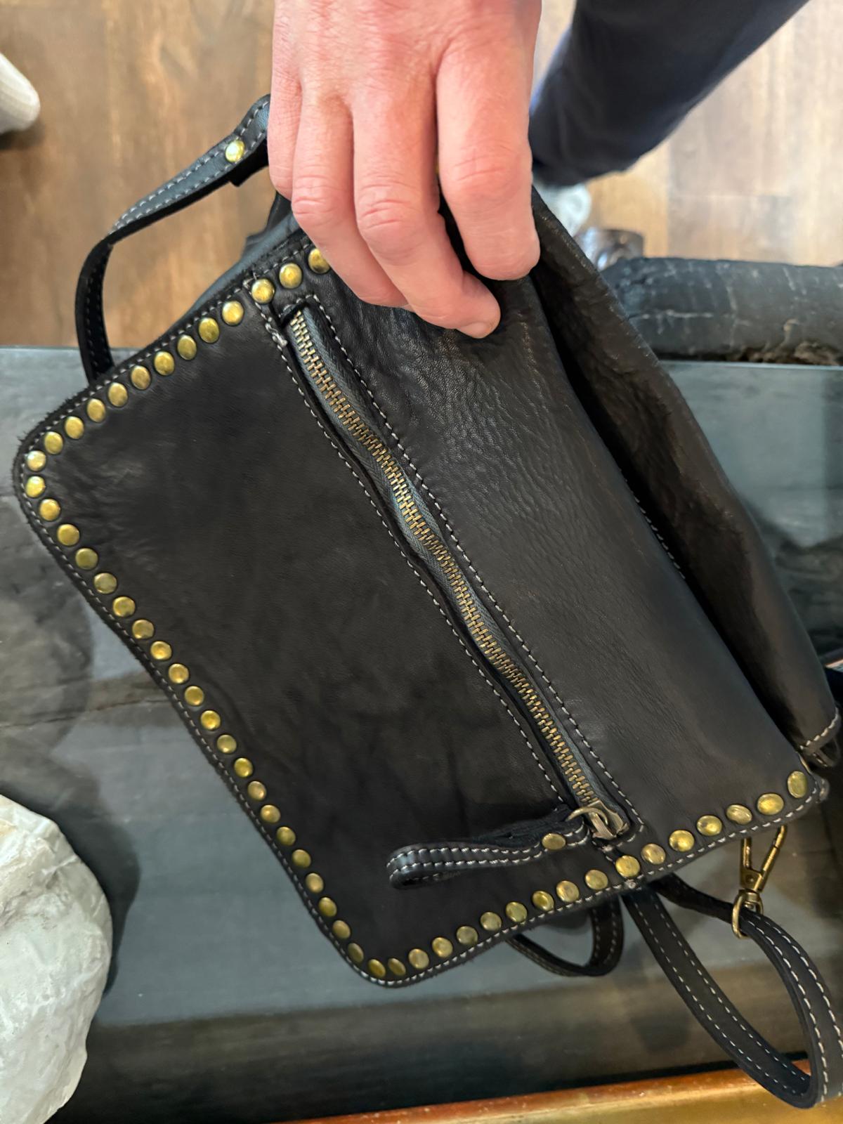 Olivia black leather bag - small size