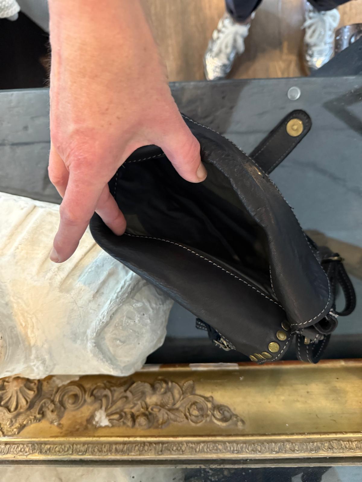 Olivia black leather bag - small size