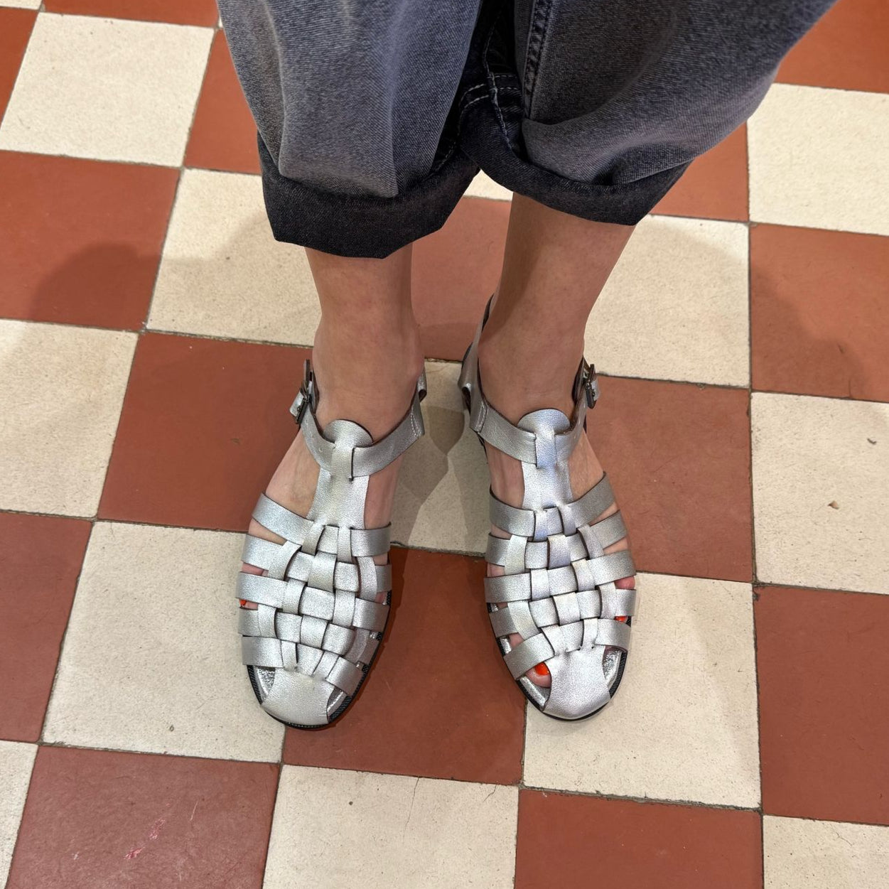 Pre-order - Silver Tiktik Sandals