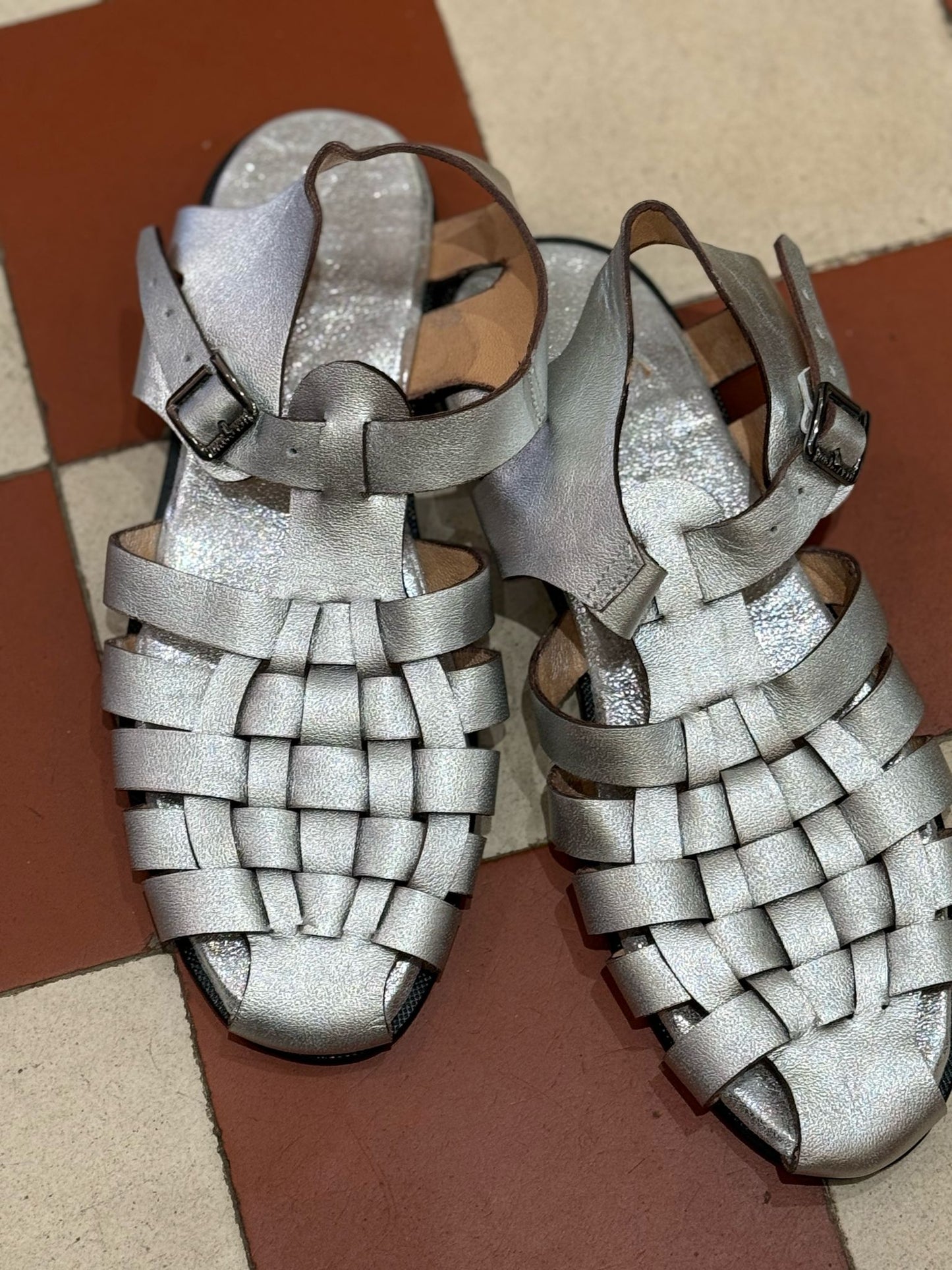 Pre-order - Silver Tiktik Sandals