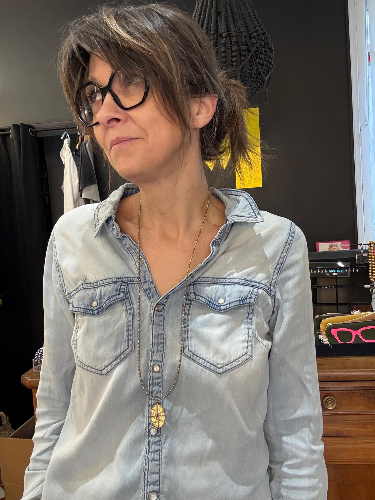 Sautoir Jai rose rubis indien