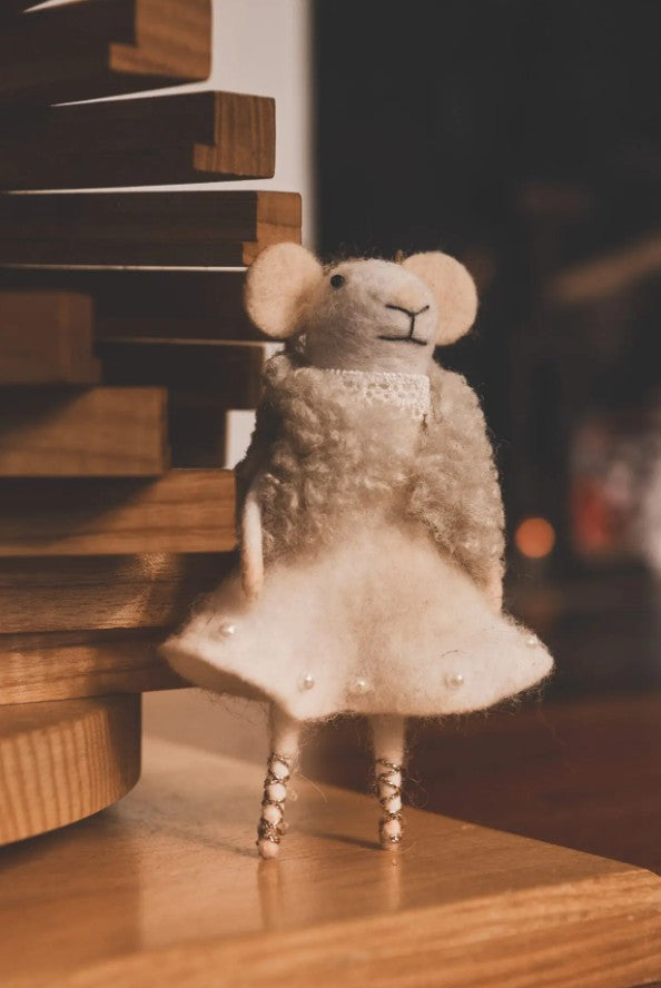 Souris blanches - Chaussette de Noël
