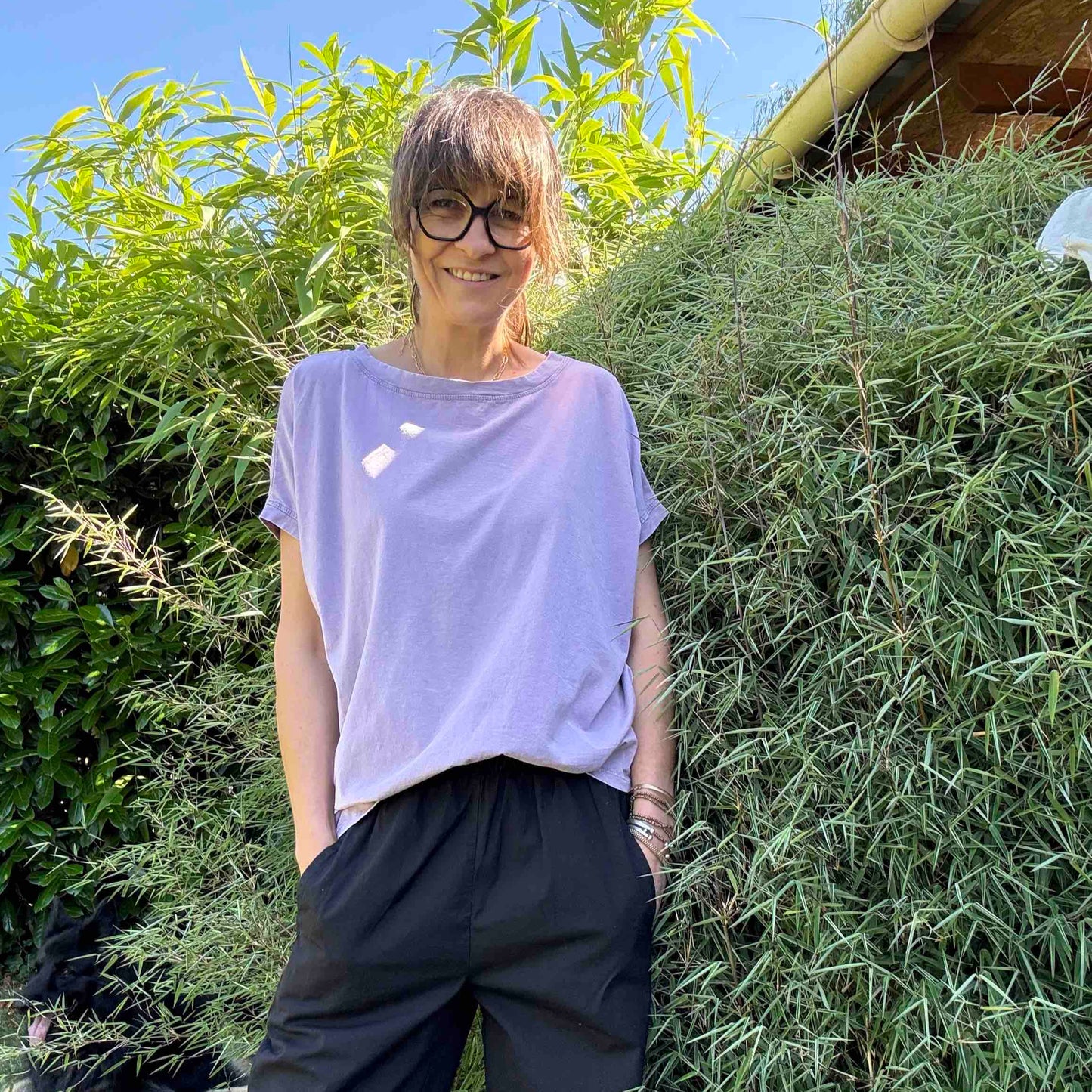 T-shirt Jess gris washé ou vieux rose washé