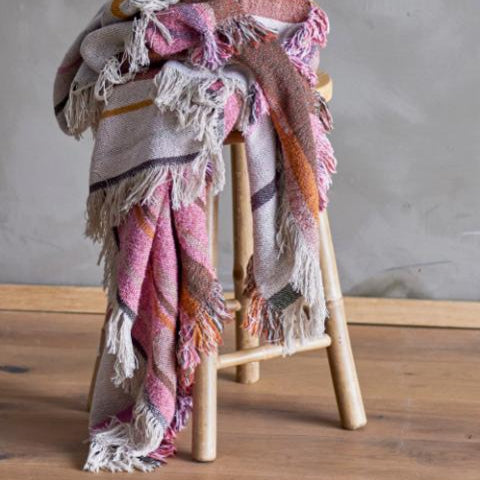 Plaid en coton recyclé Toscana - Bloomingville