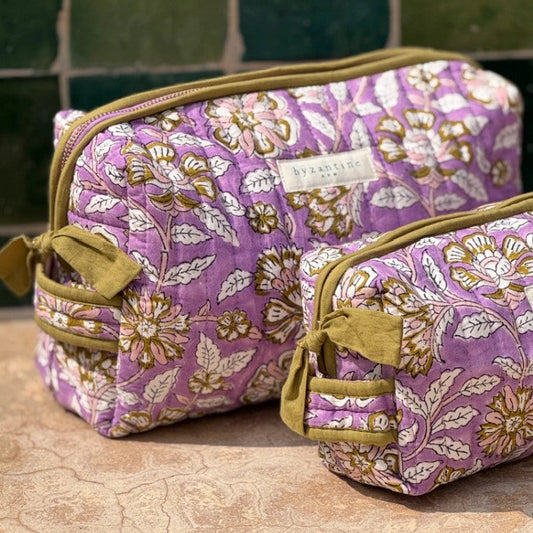 Trousse de toilette femme XL - Carthage lilas