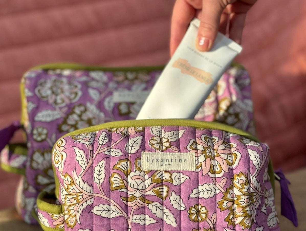 Trousse de toilette femme XL - Carthage lilas