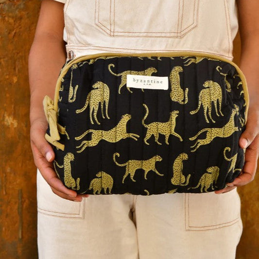 Trousse de toilette femme XL - Fauve nuit