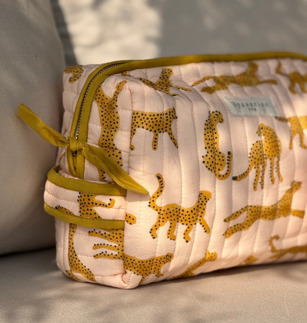 Trousse de toilette femme XL - Fauve rose