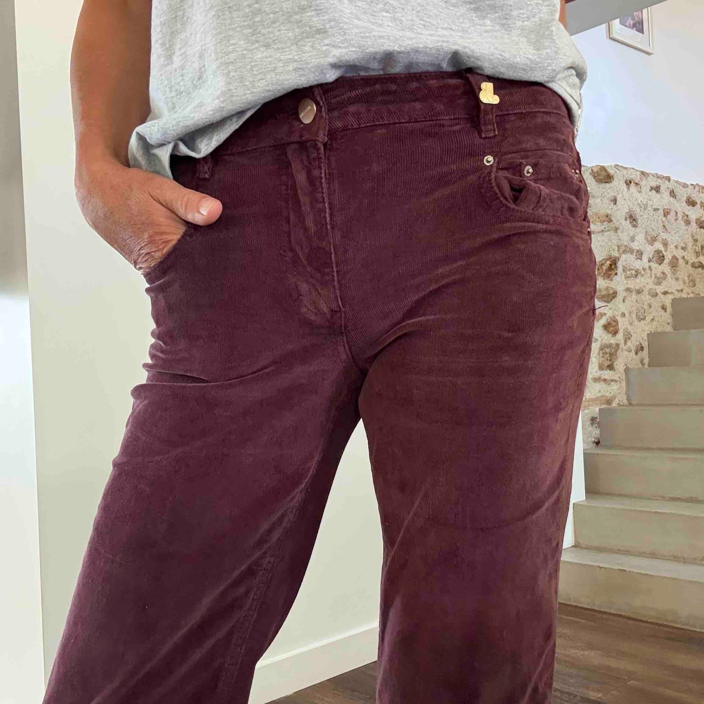 Velours Beaugrenelle aubergine - Jane Blue