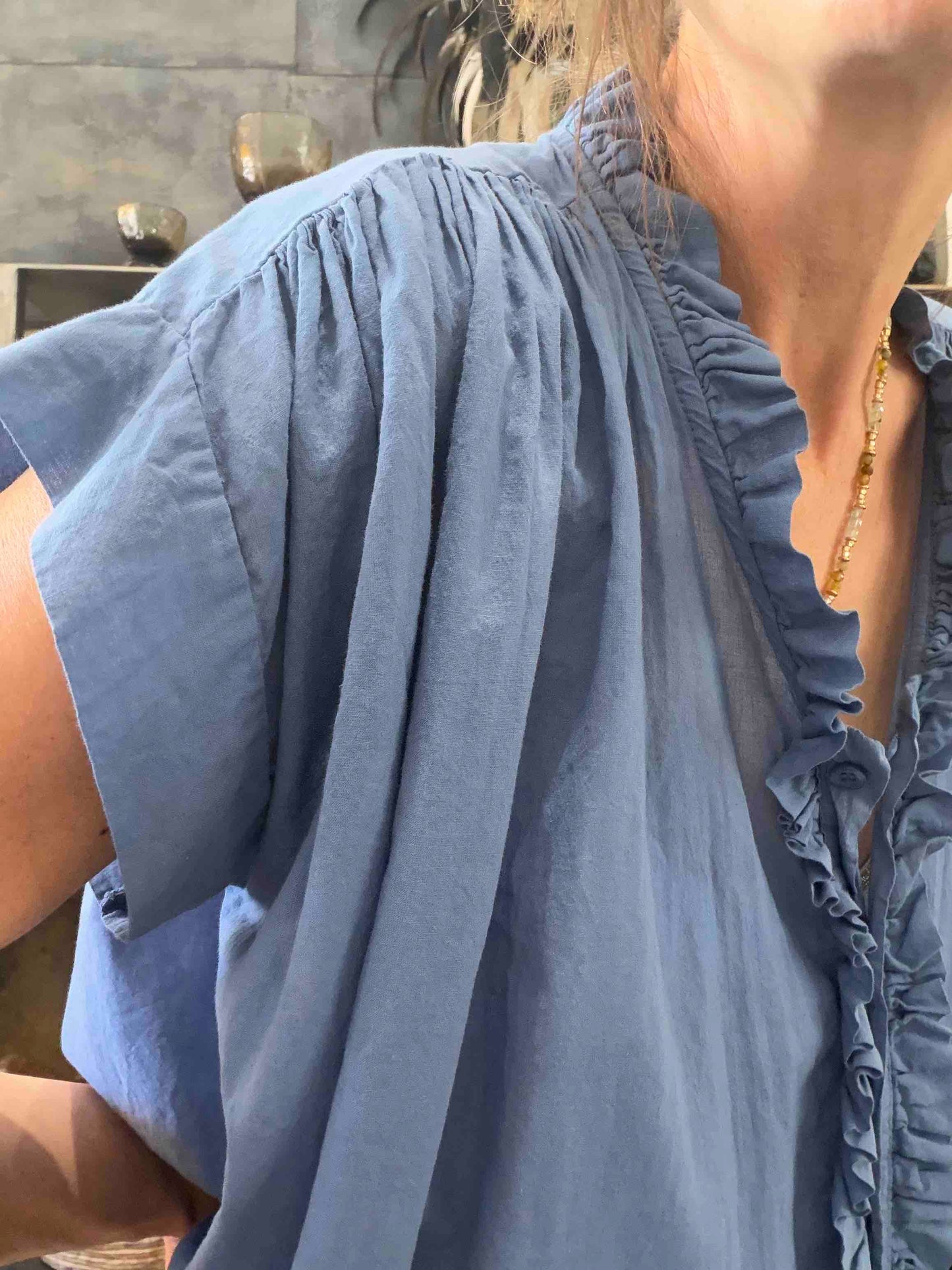 Chemise Yda bleu denim - Margot Paris