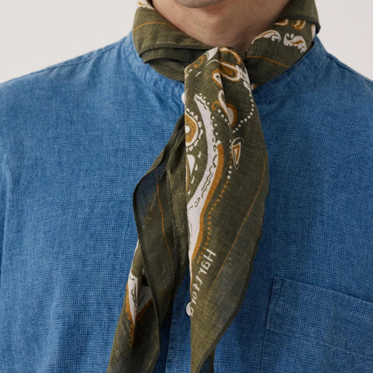 Bandana Paisley vert militaire - Hartford