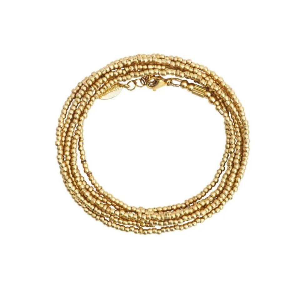 Riviera mini brass bracelet/necklace