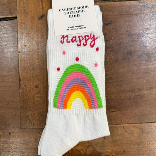 Chaussettes Happy rainbow - Cabinet Mode Thérapie