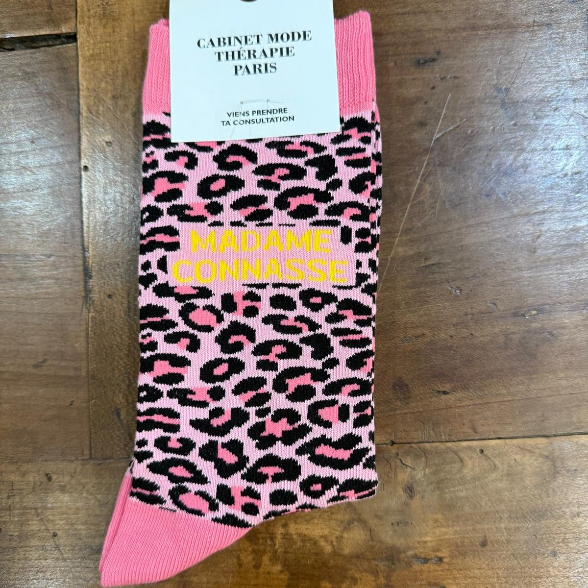 Chaussettes Madame connasse léo pink - Cabinet Mode Thérapie