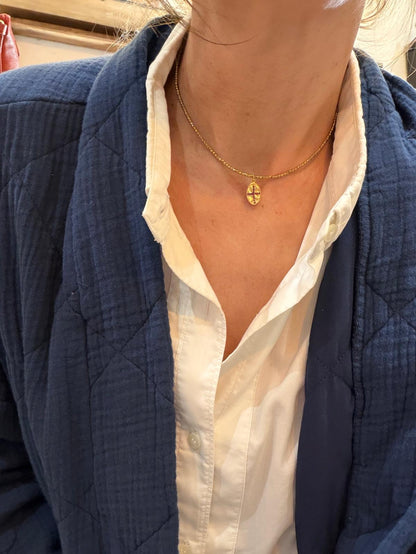 Collier mini Jai - Rubis indien ou onyx noir