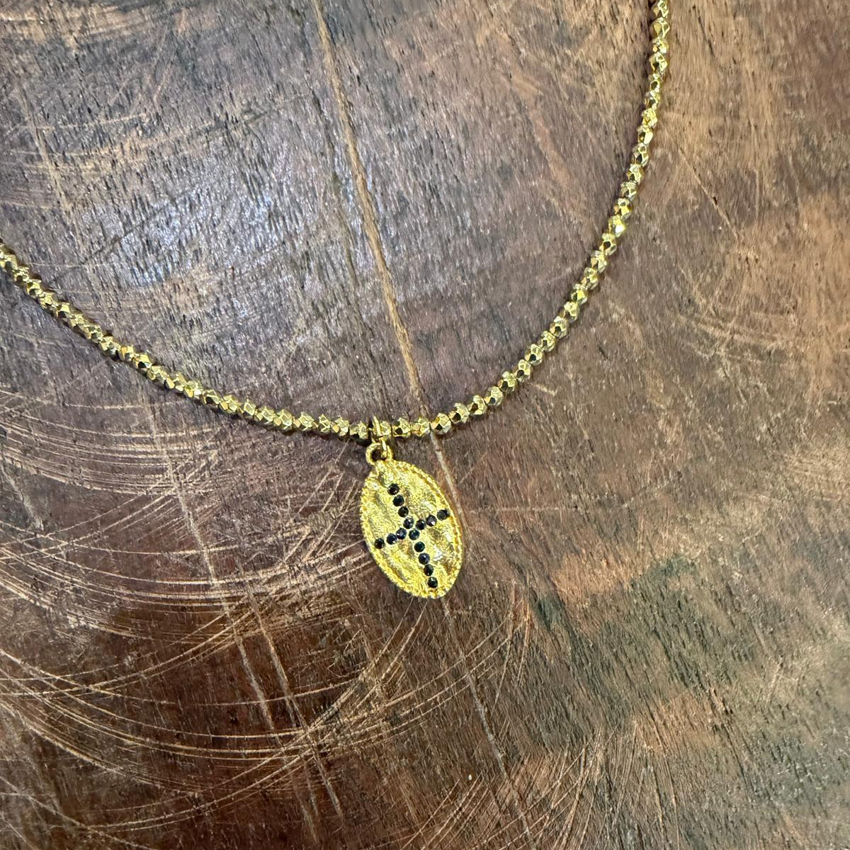 Collier mini Jai - Rubis indien ou onyx noir