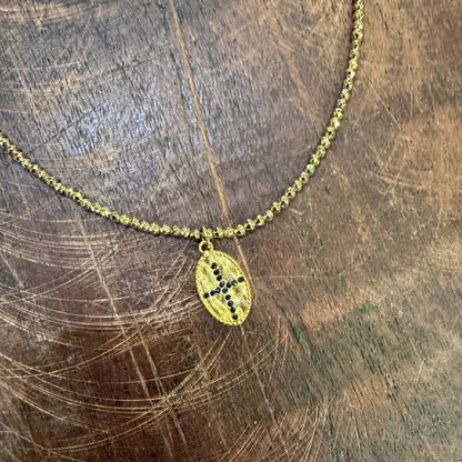 Collier mini Jai - Rubis indien ou onyx noir