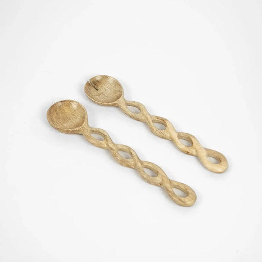 Zoey Natural Salad Servers