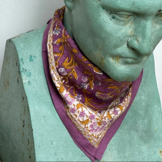 Petit foulard Halicarnasse Prune