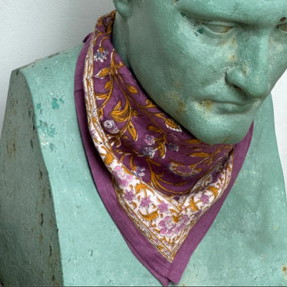 Petit foulard Halicarnasse Prune