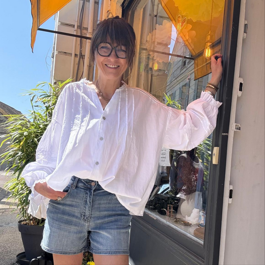 Chemise oversize blanche St Barth