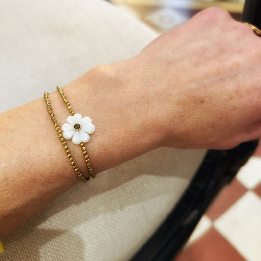 Bracelet double Flower - Le Monde est Stone