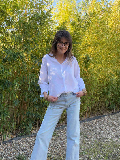 Chemise Gary - blanc, kaki, noir ou rose pâle