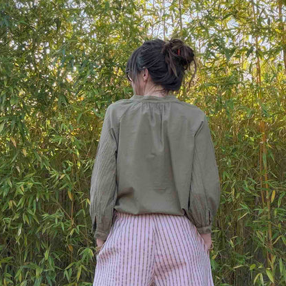 Chemise Gary - blanc, kaki, noir ou rose pâle