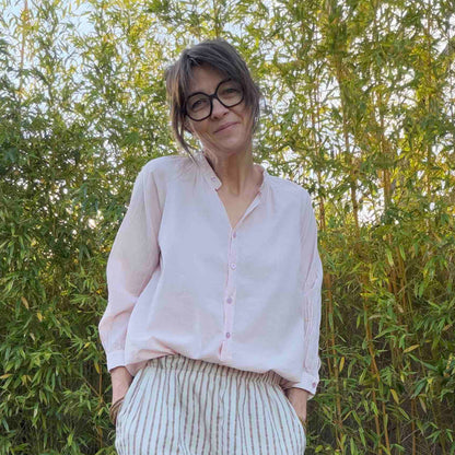 Chemise Gary - blanc, kaki, noir ou rose pâle