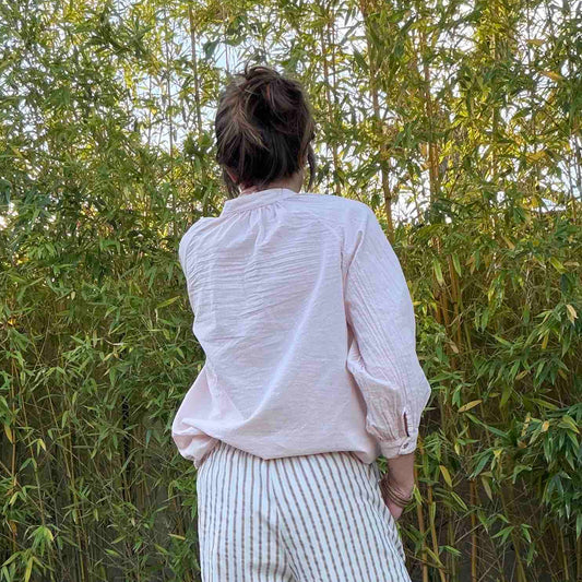 Chemise Gary - blanc, kaki, noir ou rose pâle
