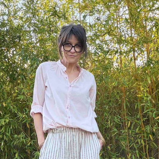 Chemise Gary - blanc, kaki, noir ou rose pâle