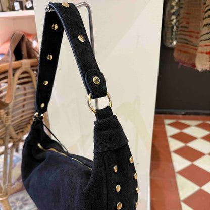 Sac Sam croûte de cuir - choco, black, taupe