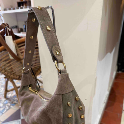 Sac Sam croûte de cuir - choco, black, taupe