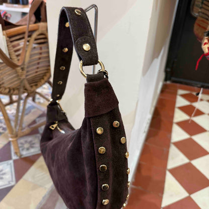 Sac Sam croûte de cuir - choco, black, taupe