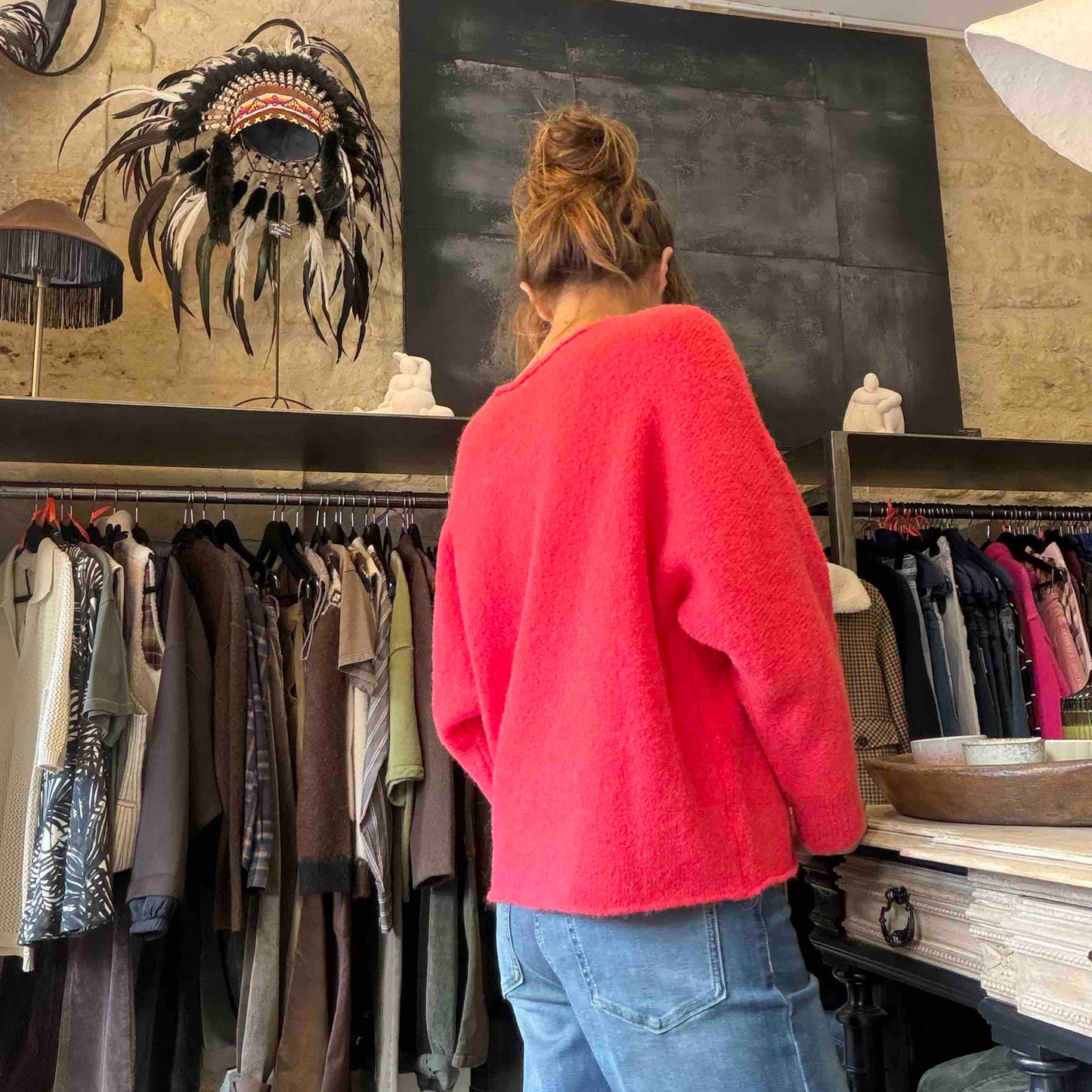 Pull Barico électrique red - Maison Anje
