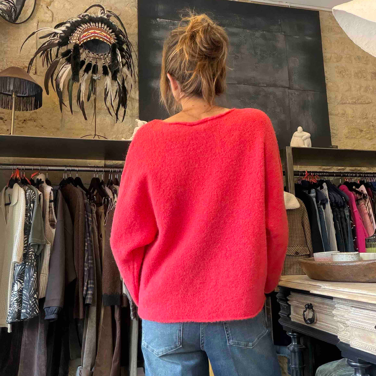 Pull Barico électrique red - Maison Anje