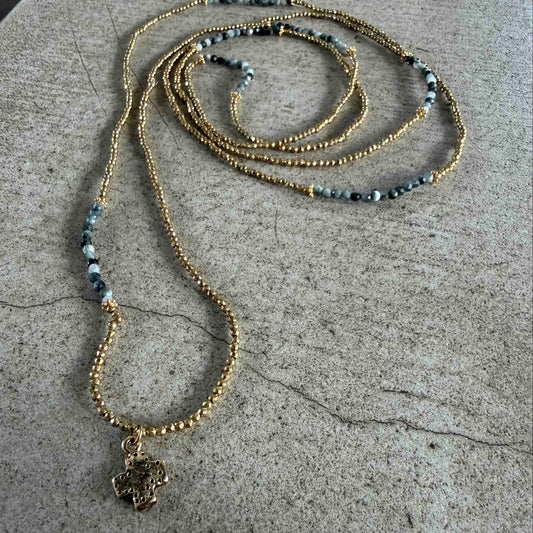 Sautoir Harmonie labradorite - Le Monde est Stone