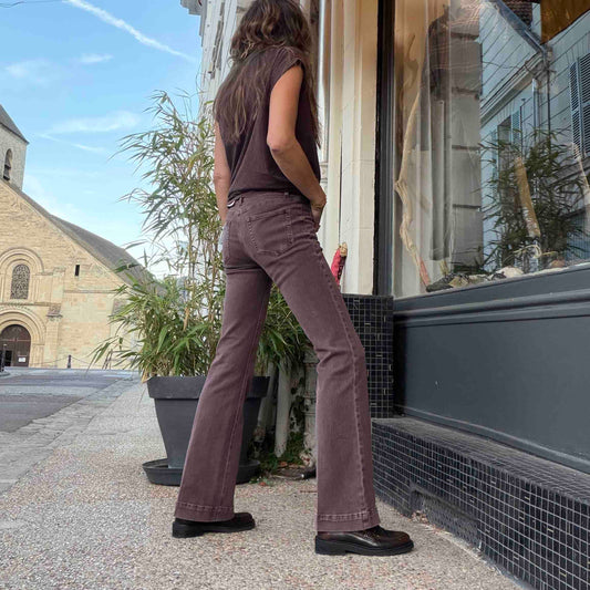 Jean The Diana Pacific drill burgundy
