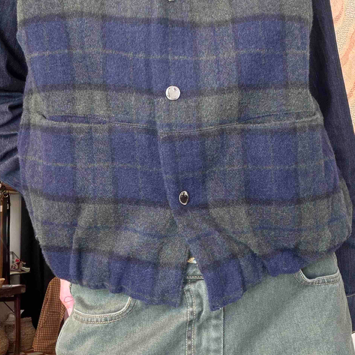 Gilet oversize sans manches Ember tartan - The Good Family