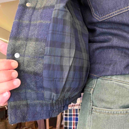 Gilet oversize sans manches Ember tartan - The Good Family