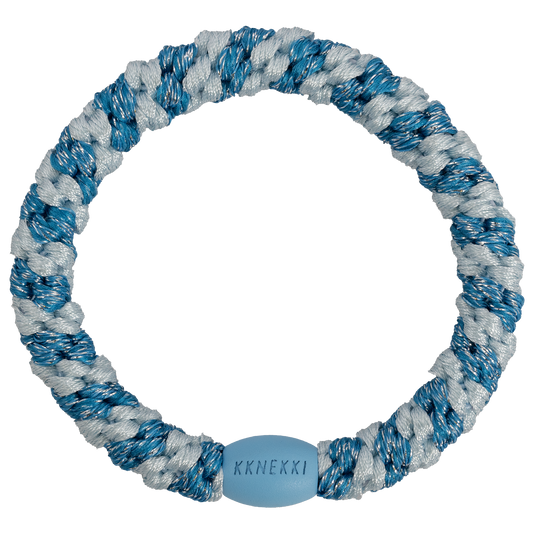 Bracelet/élastique Kknekki stripe baby blue glitter