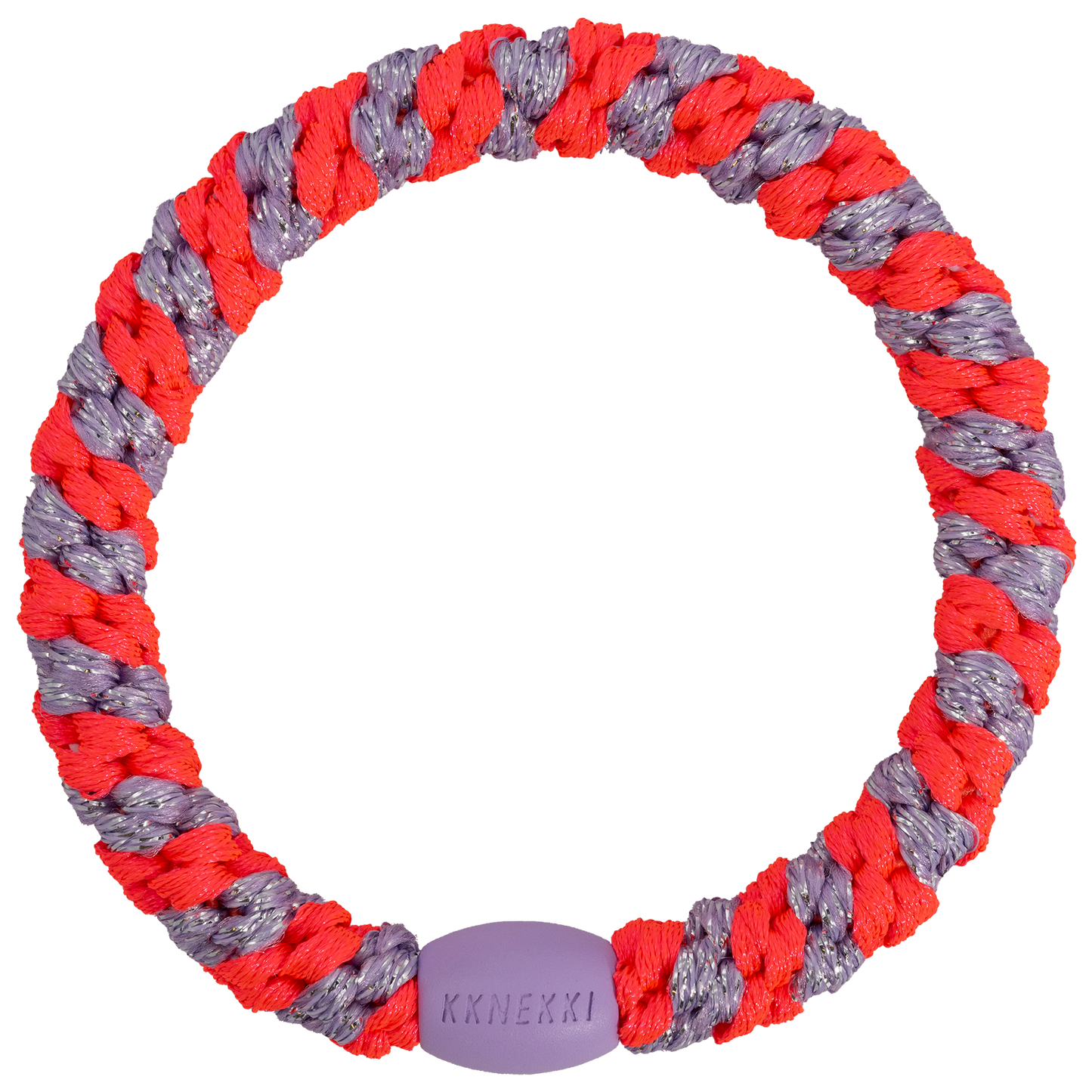Kknekki stripe lilac neon pink bracelet/hair tie