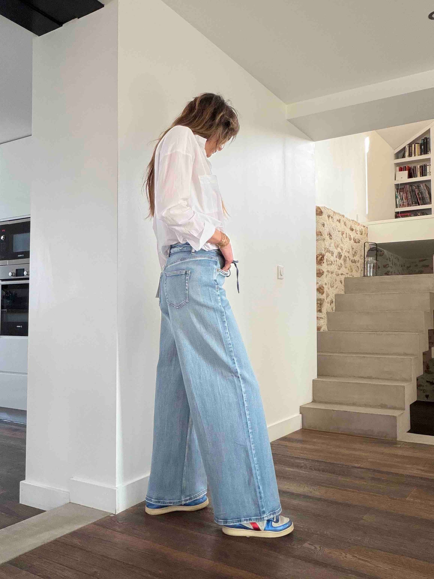 Jean à jambes larges MWKaro denim clair - My Essential Wardrobe