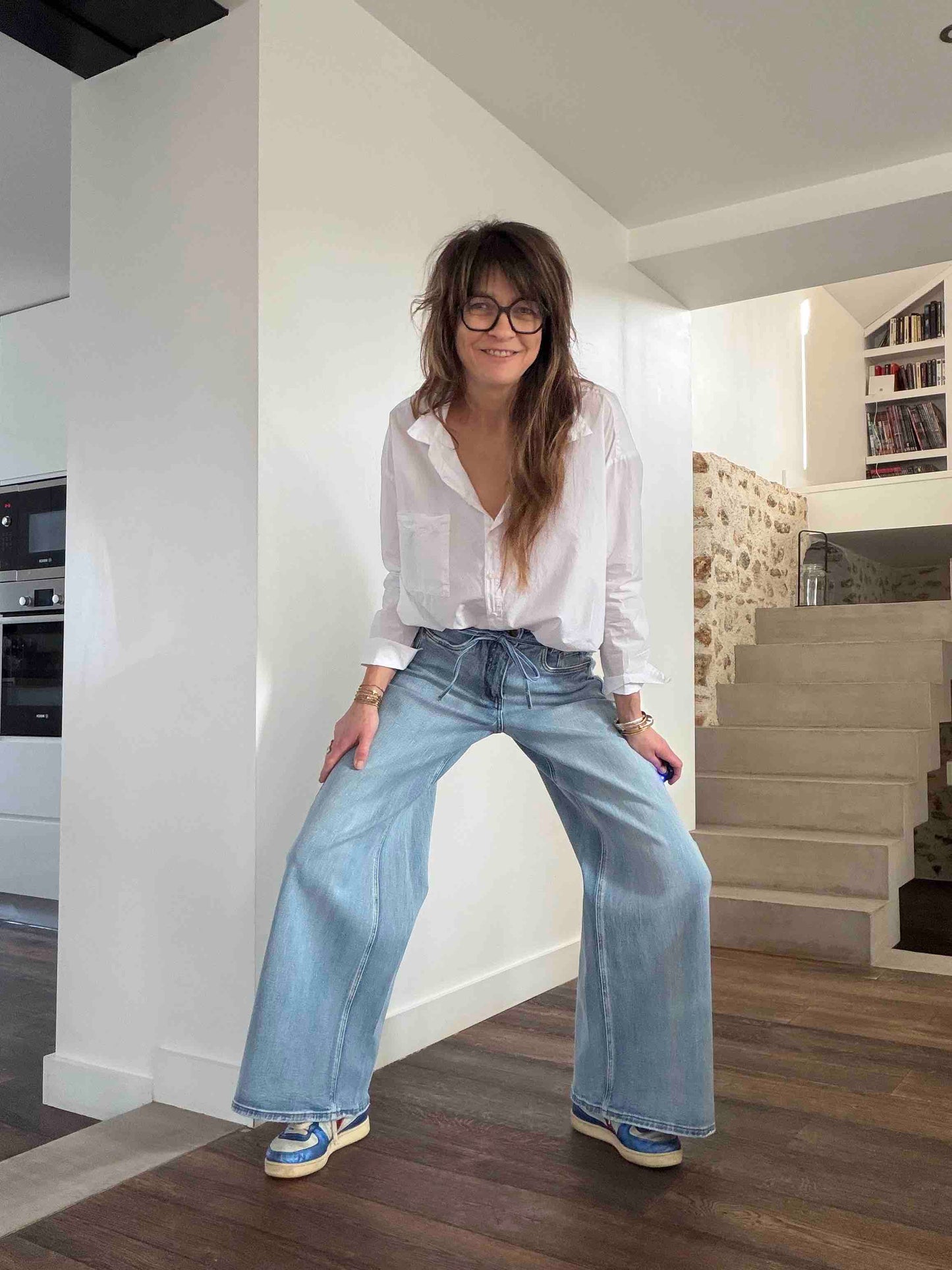 Jean à jambes larges MWKaro denim clair - My Essential Wardrobe
