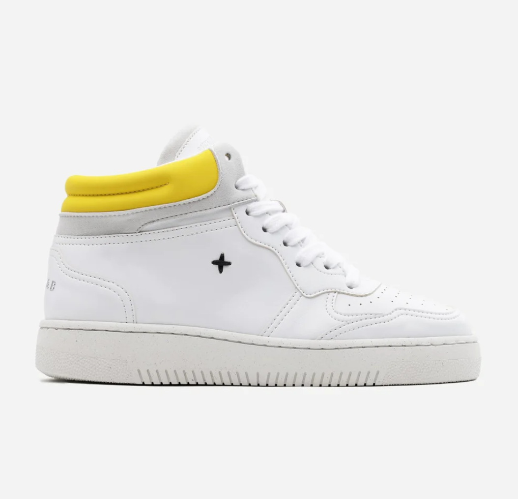 Baskets montantes New Lab - MID jaune/blanc