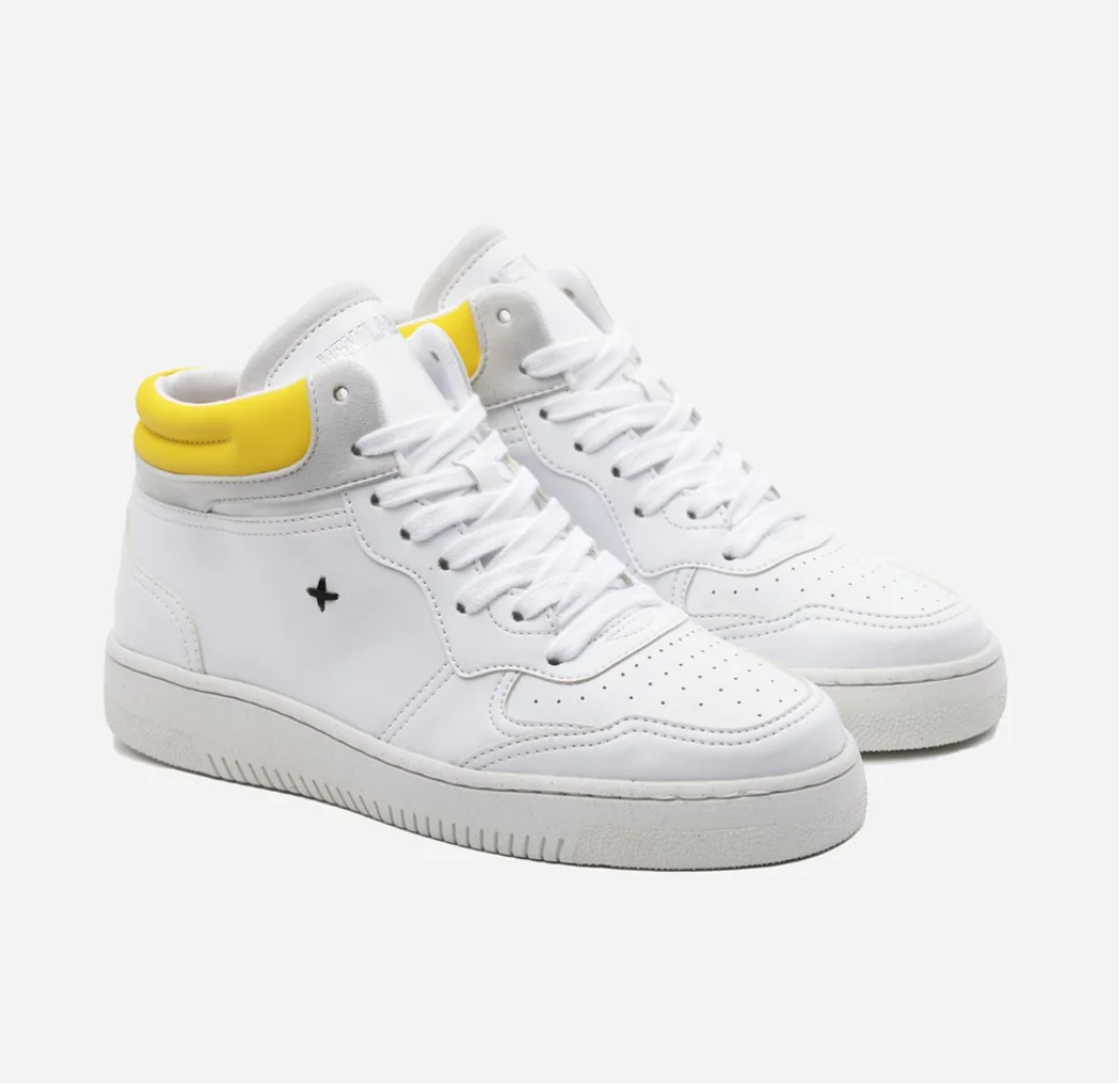 Baskets montantes New Lab - MID jaune/blanc