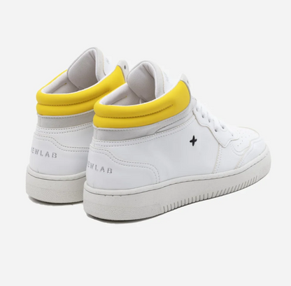 Baskets montantes New Lab - MID jaune/blanc