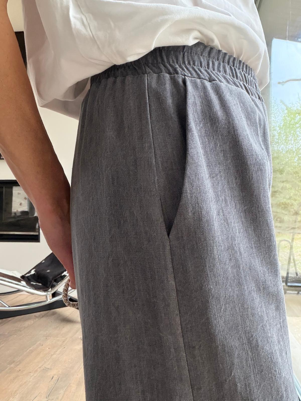 Pantalon fluide Maïwenn gris
