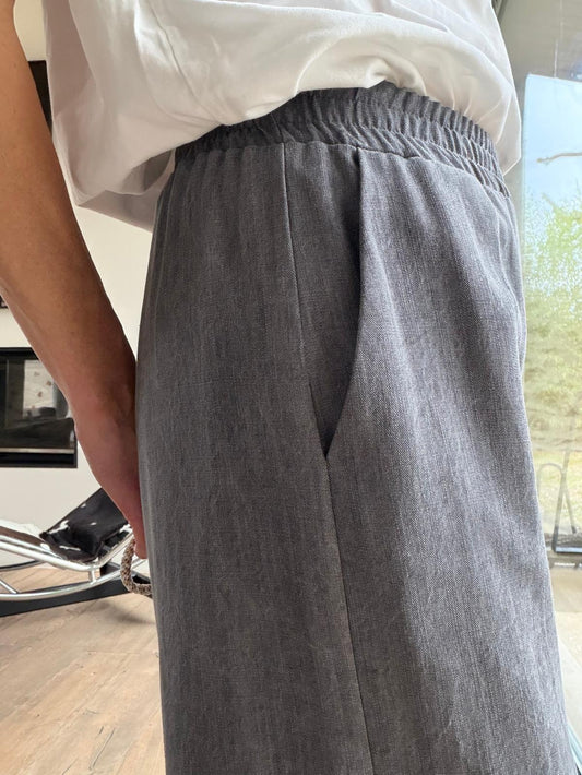 Pantalon fluide Maïwenn gris