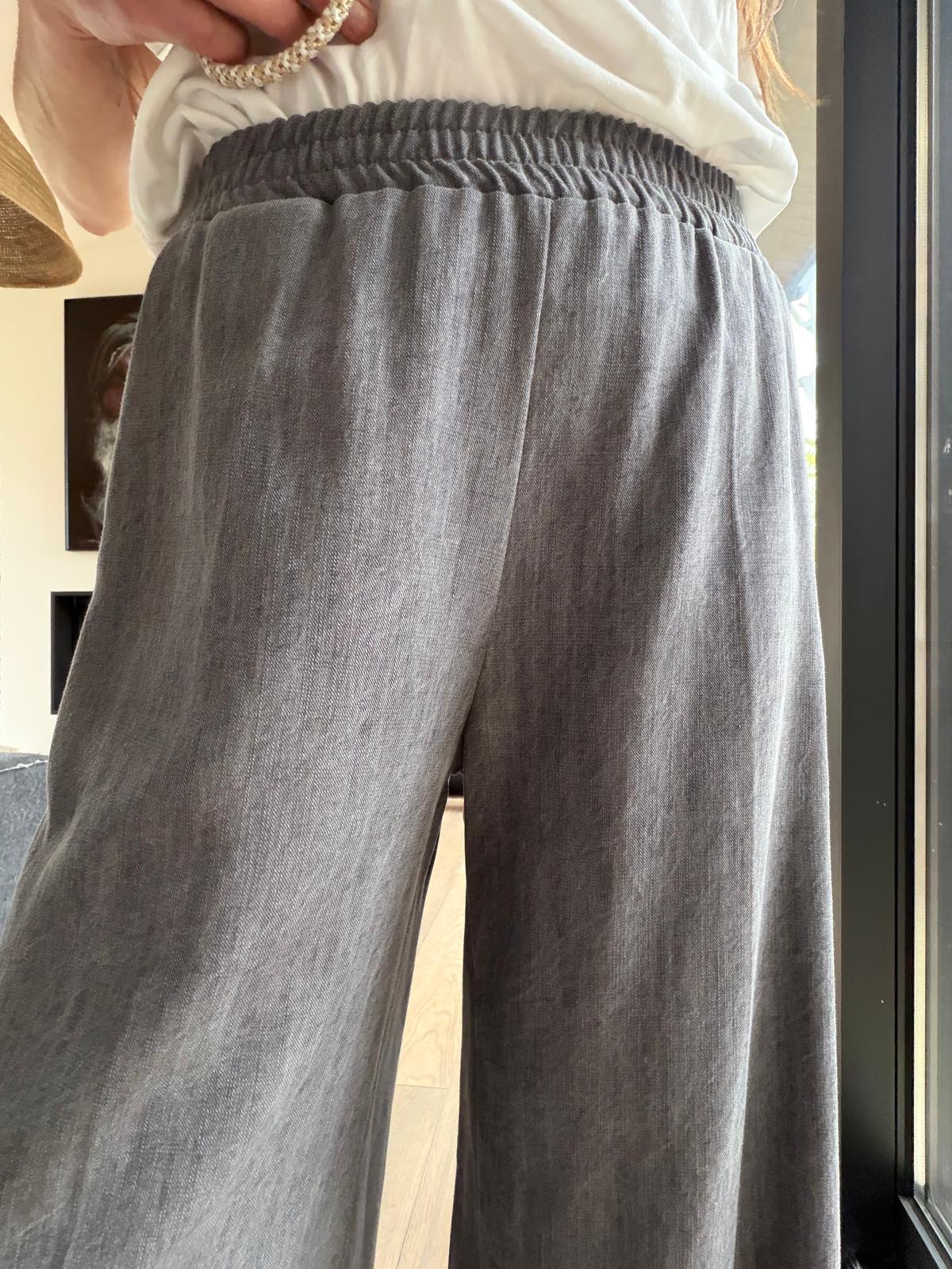Pantalon fluide Maïwenn gris